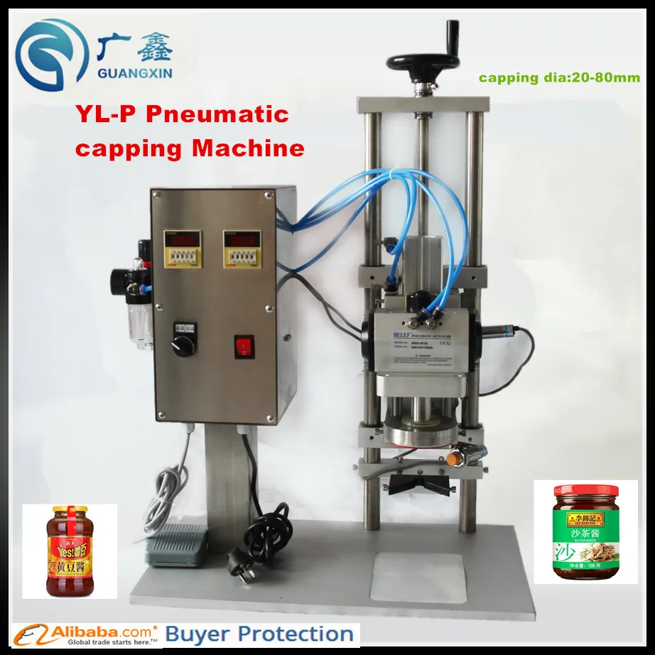 Semi automatic glass bottle metal cap tightening machine Semi automatic