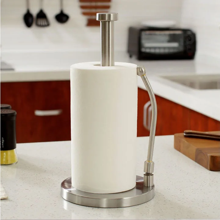 European Stainless Steel Kitchen Paper Roll Tissue Holder Double Bar