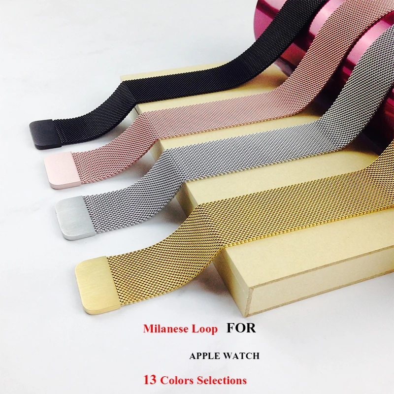 Milanese Loop Bracelet adapter steel strap for Apple Watch band 42mm 38mm Wristband strap for iwatch 4/3/2 40mm 44mm Watchbands