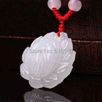 

Genuine natural white e Dan Xuelian transit snow lotus flower pendant BYXLH01