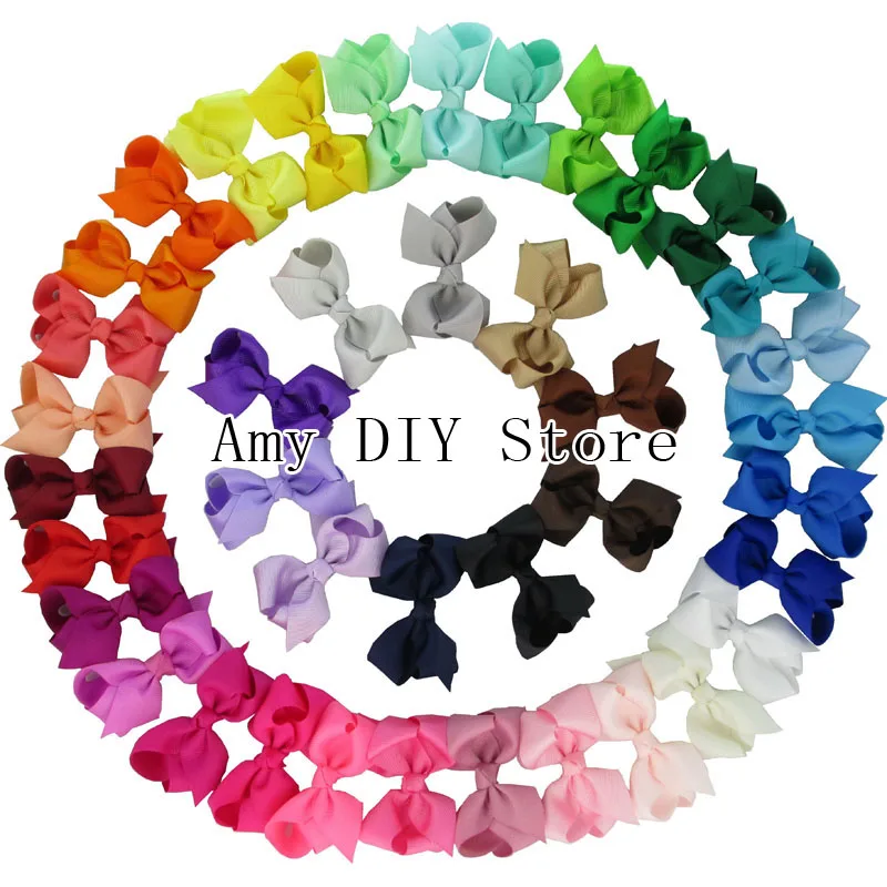 Free Shipping 40pcs/lot Baby Grosgrain Ribbon For Hair Bows WITHOUT