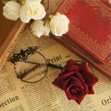 Летучая мышь Лолита очки в стиле Косплей Панк Цветок Роза сценическая коллекция женские Поклонники подарок Прямая поставка