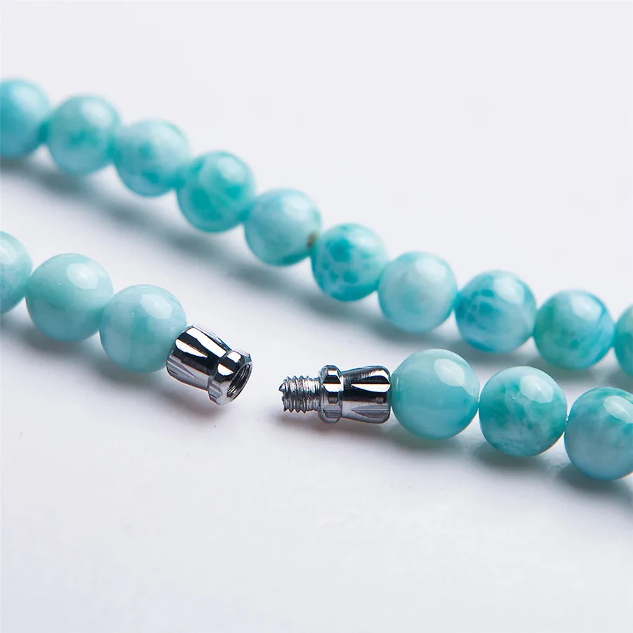 Genuine Natural Blue Larimar Gemstone Crystal Water Drop Bead Pendant AAAAA 24/×19/×8mm