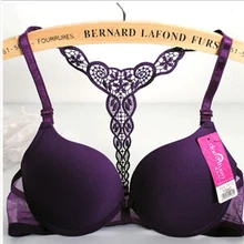 Модный женский бюстгальтер с застежкой спереди, сексуальное кружевное гладкое нижнее белье с эффектом пуш-ап и спинкой-борцовкой, нижнее белье Sujetador, цвета: красный, черный, фиолетовый