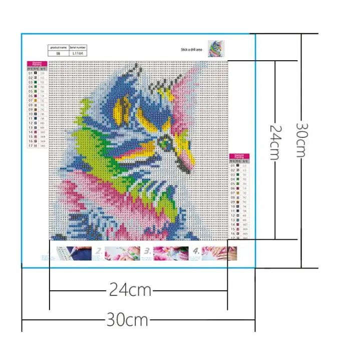 Алмазная вышивка цветной рисунок кошка Мозаика Кристалл 5D Вышивка крестиком полная дрель алмазная живопись DIY Наклейка Декор картины - Цвет: L1164