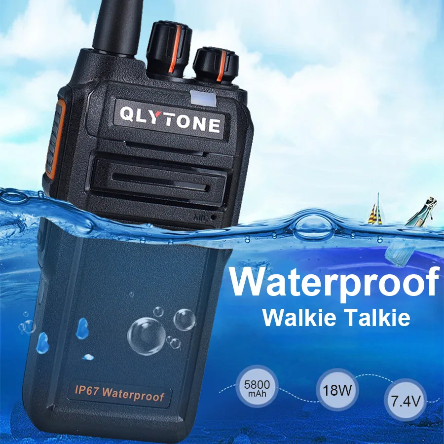 Cleiree 18W High Power Waterproof Handheld Walkie Talkie Portable Radio 400-520MHz Professional Communicator HF Transceiver Cleiree 18W High Power Waterproof Handheld Walkie Talkie Portable Radio 400-520MHz Professional Communicator HF Transceiver