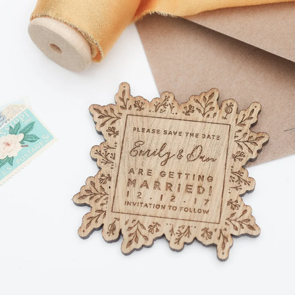  Wedding Save the Date MagnetsCustom Wedding invitations Rustic favor magnets Custom Wooden wedding  - 32953048547