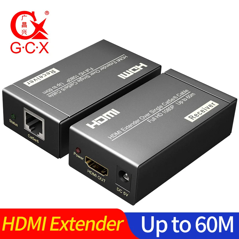 HDMI удлинитель по Cat5e Cat 6 IP TCP сигнал HDMI в Ethernet Lan конвертер 1080p HDMI передатчик приемник TX RX 60 м 120 м 150 м - Цвет: HDMI Extender 60M