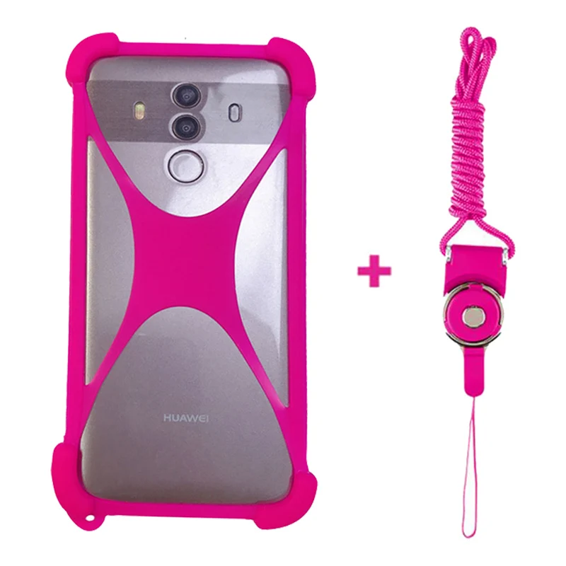 Gigaset GS100 GS160 GS170 GS180 GS185 GS370 универсальный чехол для смартфона Мягкий Силиконовый Чехол резиновый бампер сотовый Чехол для телефона - Цвет: Розово-красный