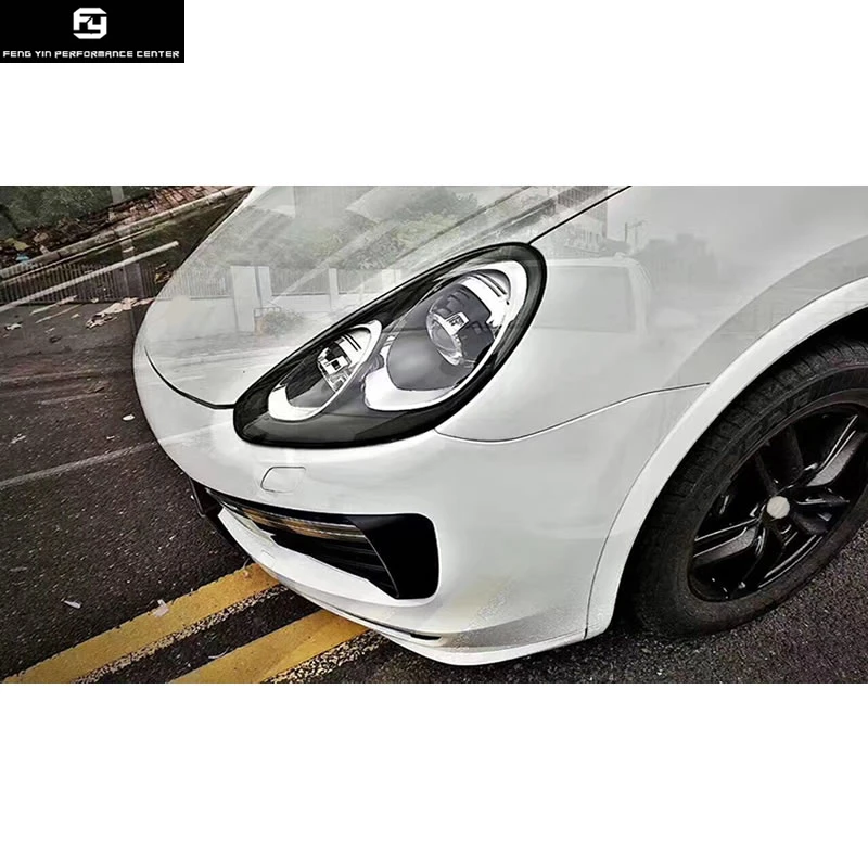 FRP GTS Стиль переднего бампера заднего бампера боковые юбки колеса брови выхлопные трубы для Porsche Cayenne GTS автомобильный комплект кузова 11-16