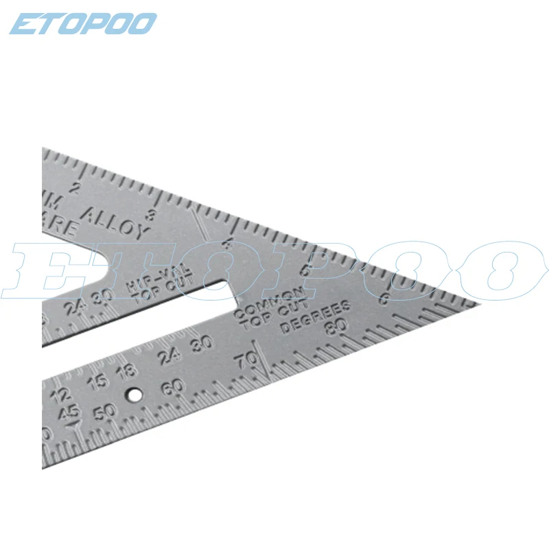1 шт. " /180 мм 45 градусов Алюминиевый сплав квадратный угол треугольная линейка, измерительный инструмент деревообрабатывающие инструменты