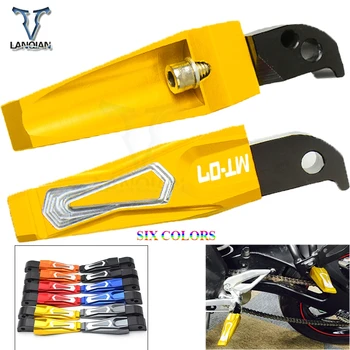 

CNC Aluminum Motorcycle Accessories Folding Rearset foot pegs Rear For YAMAHA MT-07 MT07 logo