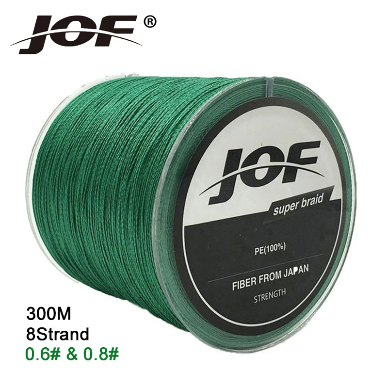 

JOF 300M 0.6# 0.8# Japan Multifilament 8 Braided Fishing Line 100% PE Fish Wire Fly Fishing Accessories Carp Fishing Wire C5