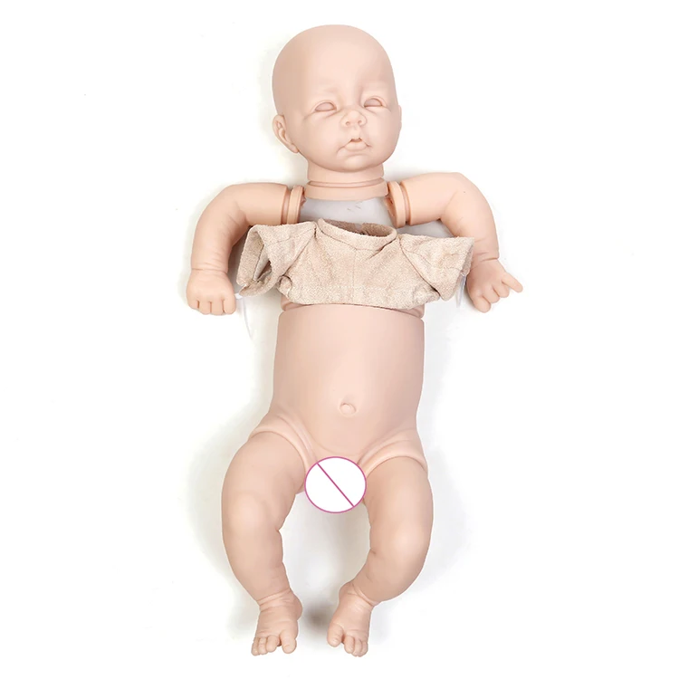 

48cm Kits For Reborn Baby Doll Soft Vinyl Real Touch 3/4 Limbs Unpainted Reborn Doll open eyes stylish boy/girl Kits for sale