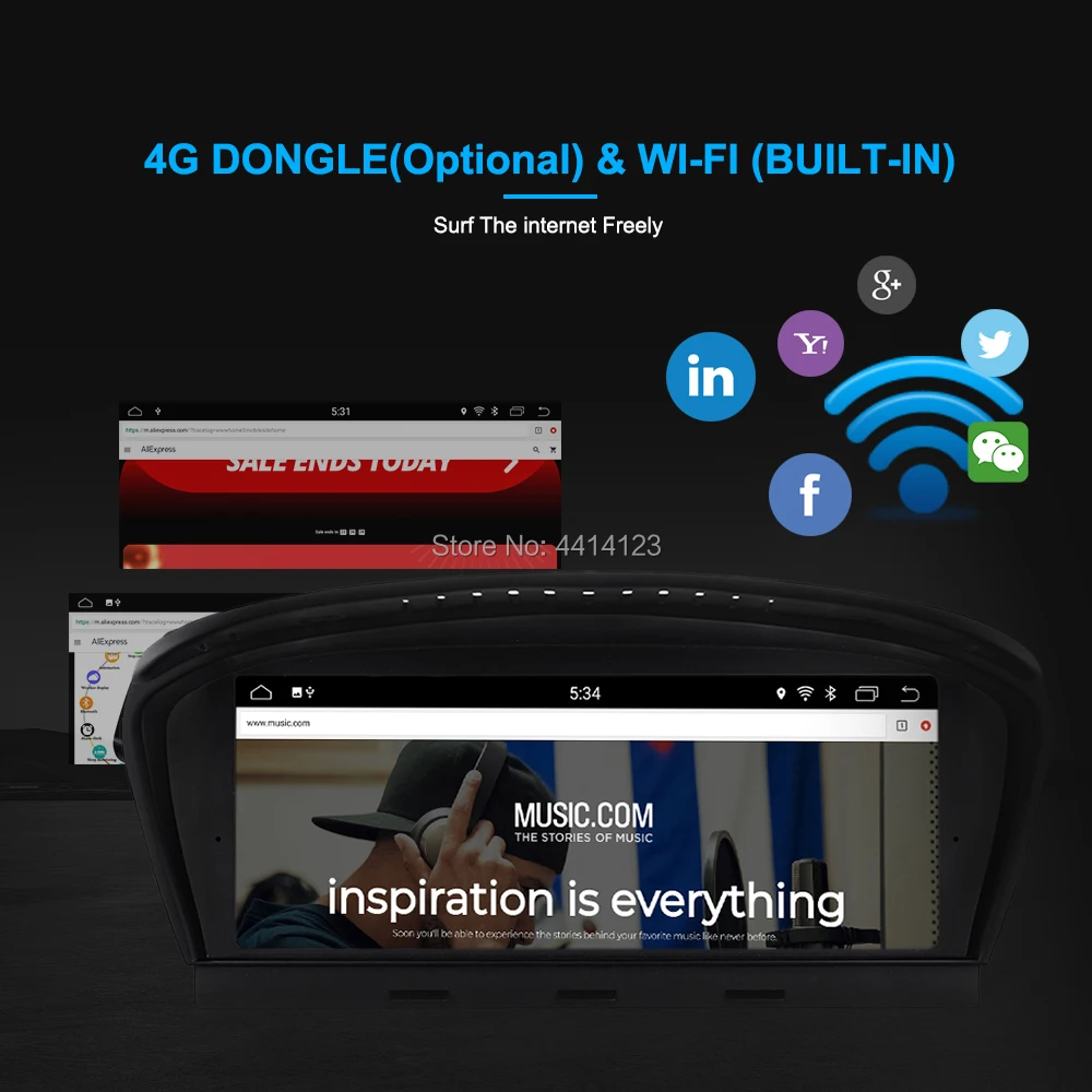 Flash Deal Android 7.1 Car DVD Player car multimedia player auto Audio for BMW 3 Series E90 /E60 2009-2011 CIC 32GB GPS 8