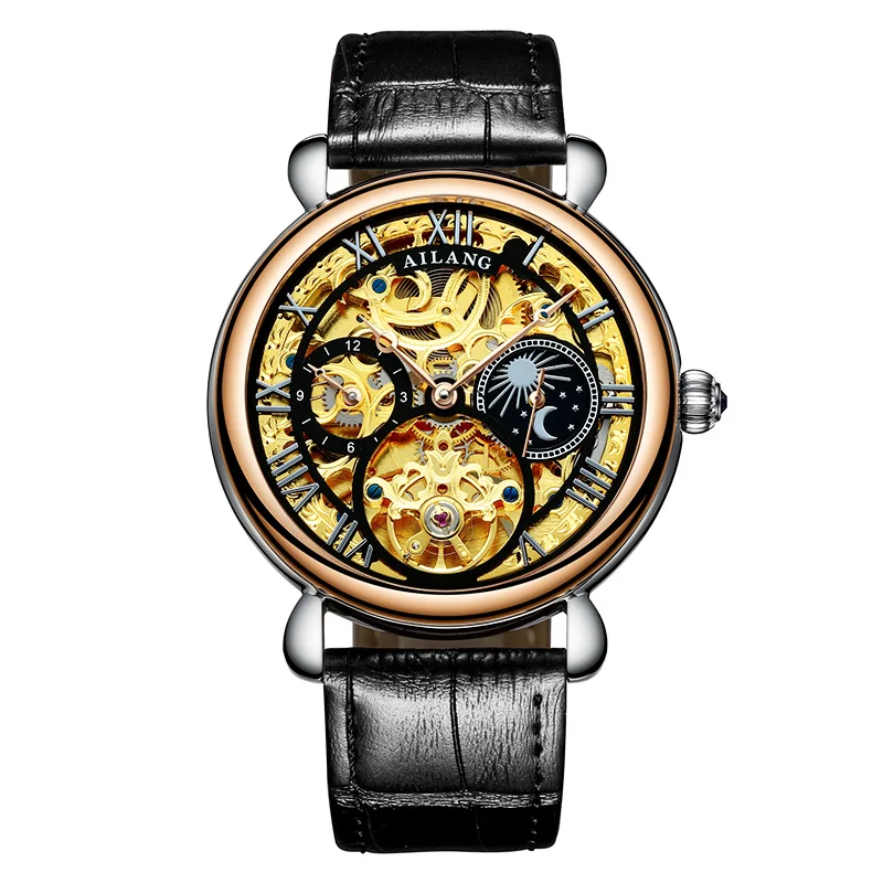 

AILANG 6815 Switzerland watches men luxury brand automatic moon phase Tourbillon mens watches first-brand punch-proof watch