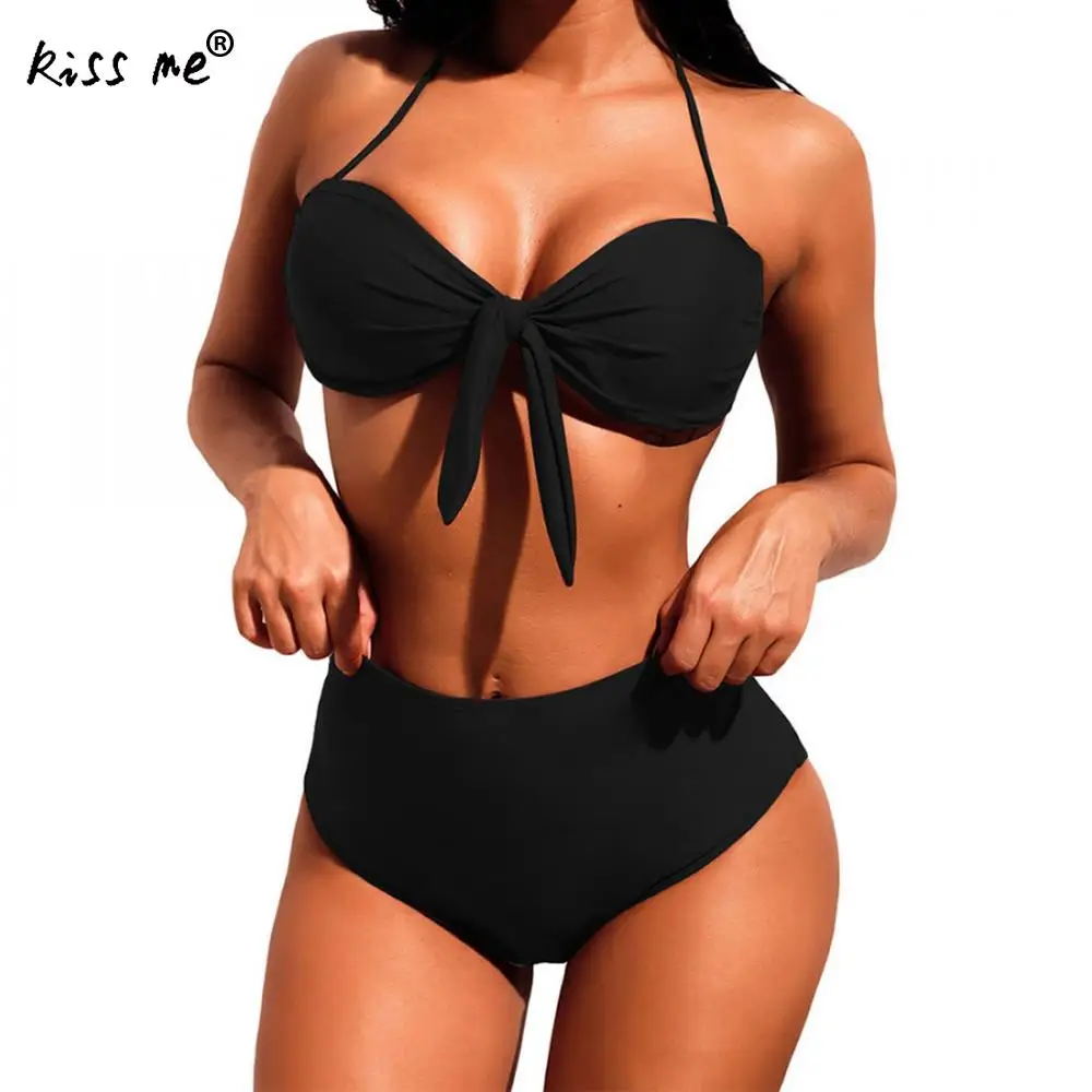 high waisted drawstring bikini