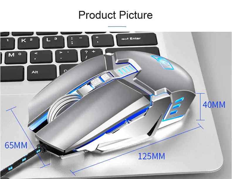 Darshion S10 игровая мышь USB Оптическая Проводная металлическая мышь с подсветкой профессиональное Программирование макросов металлические Компьютерные Мыши для ПК ноутбука