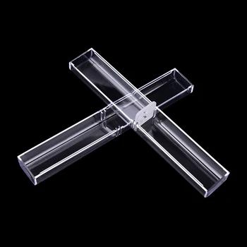 Tanie 1Pc Nowy Ziarna Brwi Schowek Na Ołówki Box Microblading Pen Okno Akrylowe Tatuaż Na Brwi Akcesoria Microblade Uchwyt Igły
