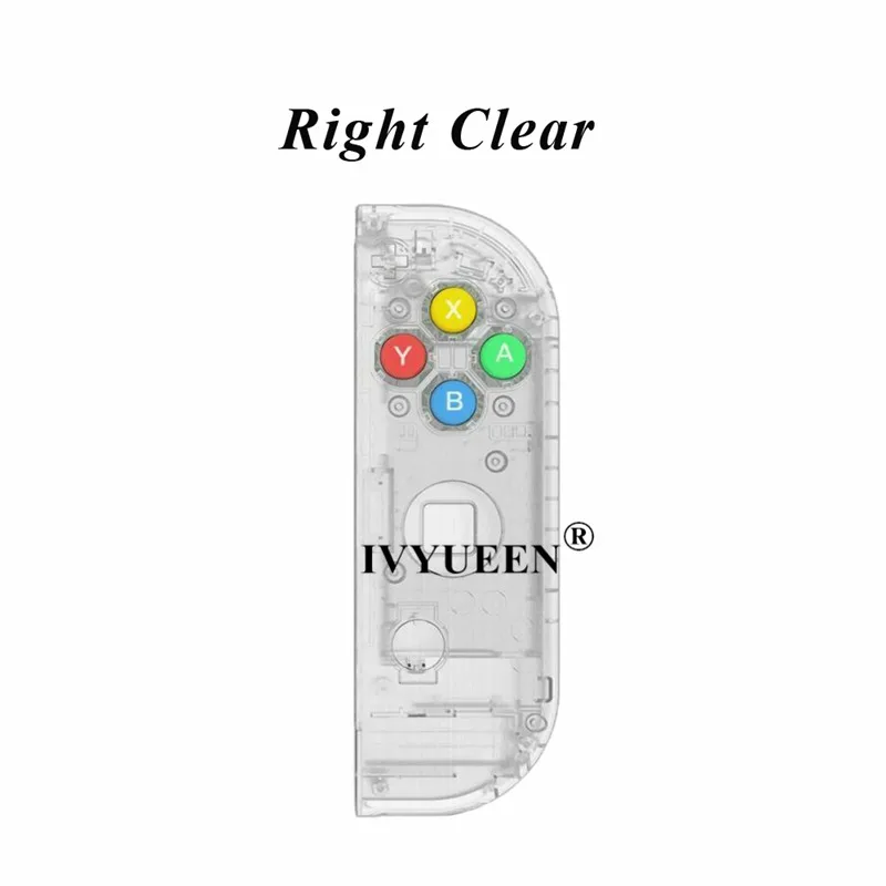 IVYUEEN для Joy Con, сменный корпус, прозрачный чехол, чехол для переключения, консоль Joy-Con с кнопками ABXY - Цвет: Right Clear