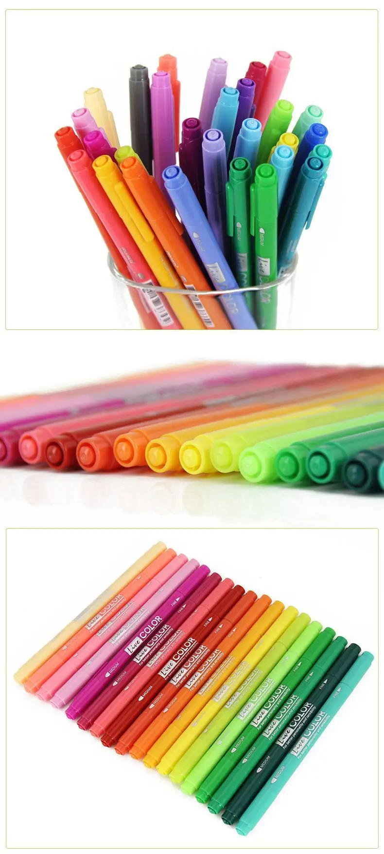 36 цветов набор двойных наконечников художественный эскиз мультяшный Маркер Маркеры маркеры, фломастеры ручки двойной Nip арт Маркер рисунок «сделай сам» ручка