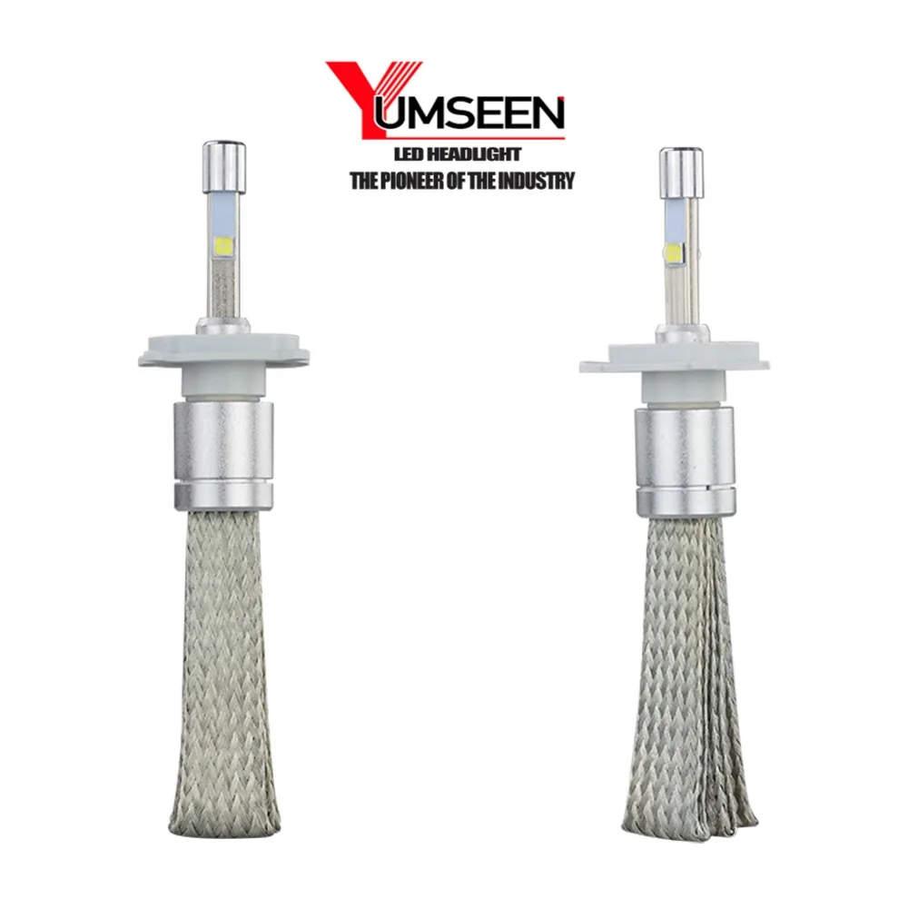 

YUMSEEN H4 Hi Lo Super Bright 9600lmXenon White 6000K Car LED Headlight Conversion Kit XHP-50 4800lm Bulb Free shipping
