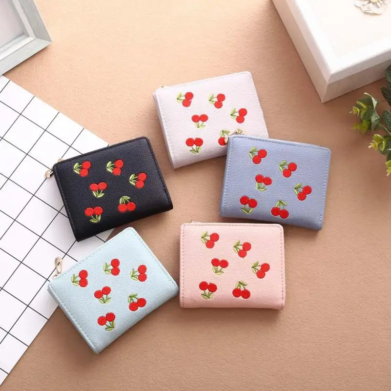 

Maison Fabre Women's Wallet 2018 Summer Simple and simple color short zipper multi-card wallet embroidered wallet May23