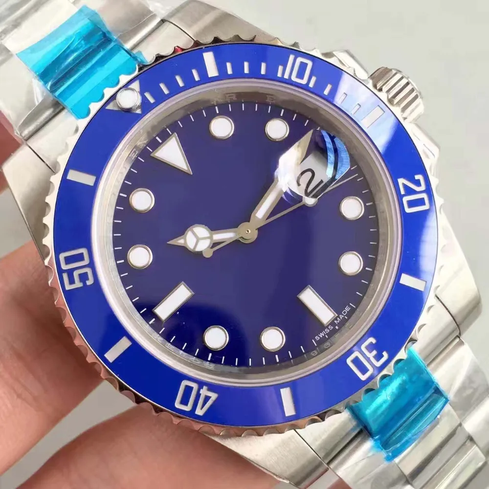 

Top Sale ONEVAN U1 Blue Automatic Movment Date 40mm 116610 116600 Ceramic Oyster Men's Wristwatch waterproof 30m watch AAA
