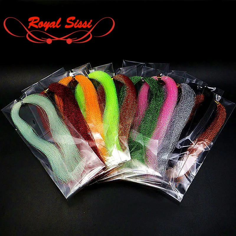 

Hot 4packs set fly tying twisted Flashabou Tinsel Flash crystal Tinsel saltwater fly wings tails sabaki rig fly tying materials