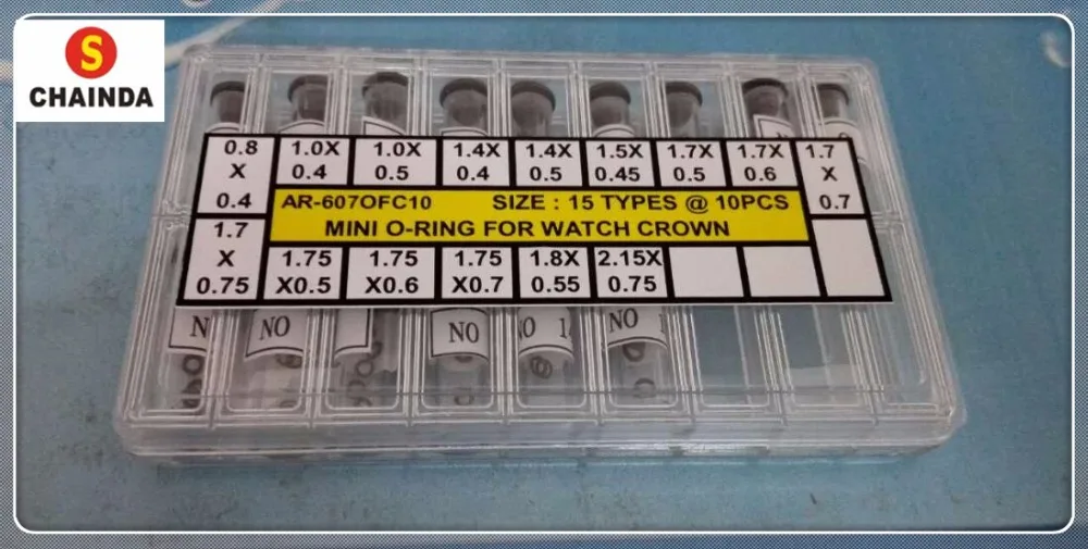 

300PCs High Quality Hong Kong Made Mini O Ring for Watch Crown 15 Different Sizes for Watch Repair