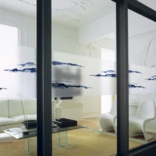 Заказная статическая пленка для окон матовая непрозрачная индивидуальная витражная наклейка домашний декор цифровая печать BLT670 глубина облаков