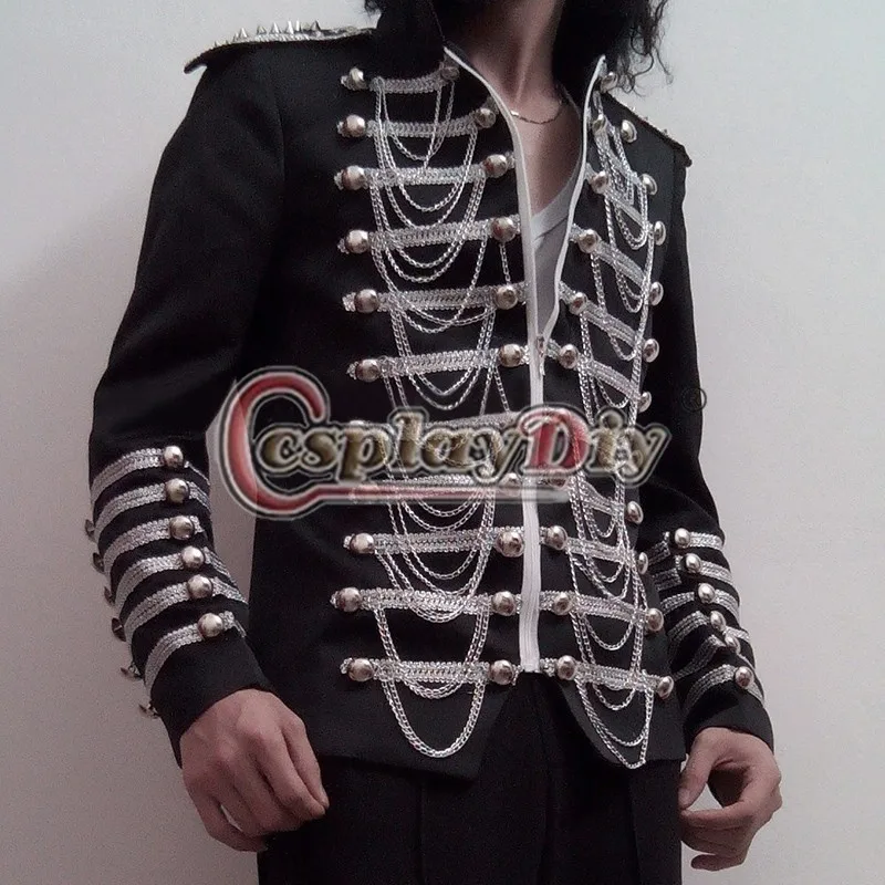 Майкл Джексон Черная куртка и брюки роскошный сценический костюм на заказ D1205
