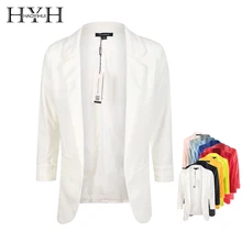 

HYH Haoyihui Brand Fashion Women Candy Color Suit Three Quarter Sleeve Female OL Coat Lady Casual Slim Jacket Outwear