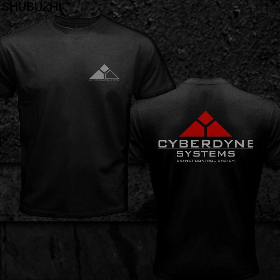 Рубашка Terminator Cyberdyne Systems Skynet Control System Front двухсторонняя shubuzhi Новая модная мужская