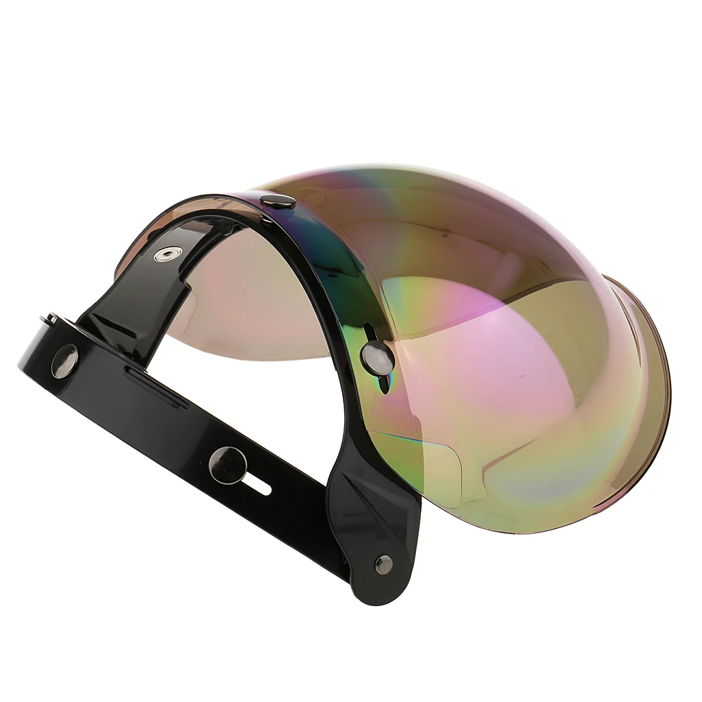 Universal Flip up Lens Bubble Visor Full Face Shield Mask Wind Protector 4 Colors For Retro Motorcycle Helmet Moto Capacete  