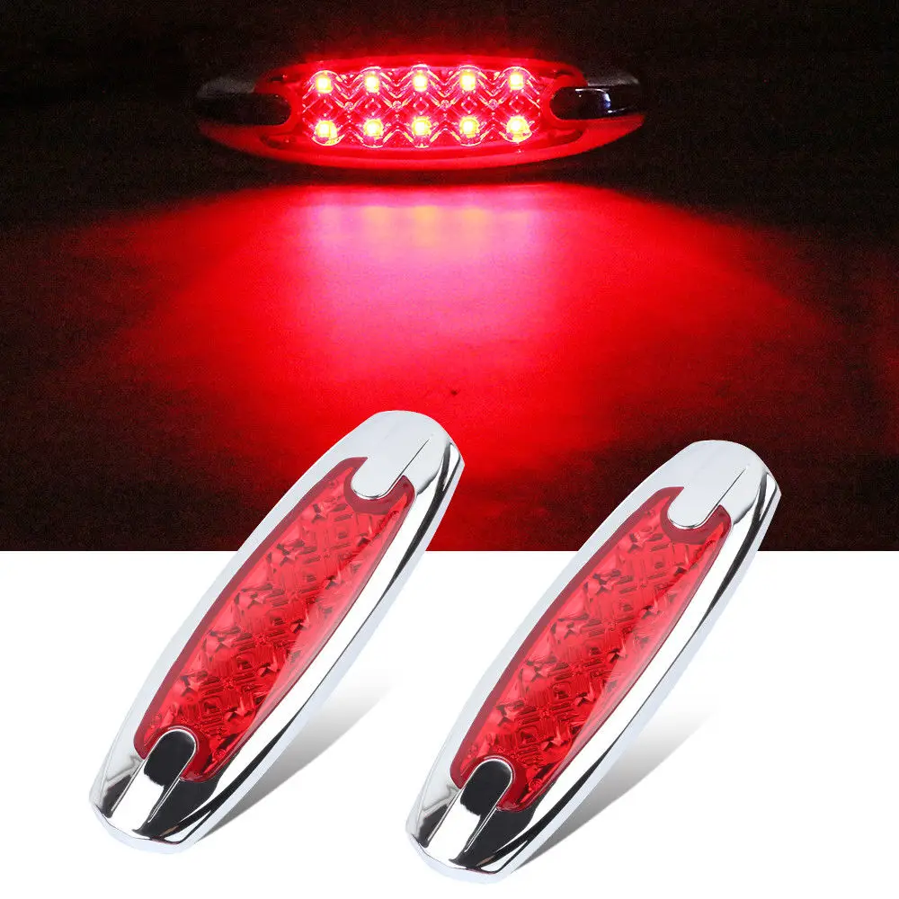 Keyecu 24V Universal Truck Trailer 10 LED Front Rear Marker Lights