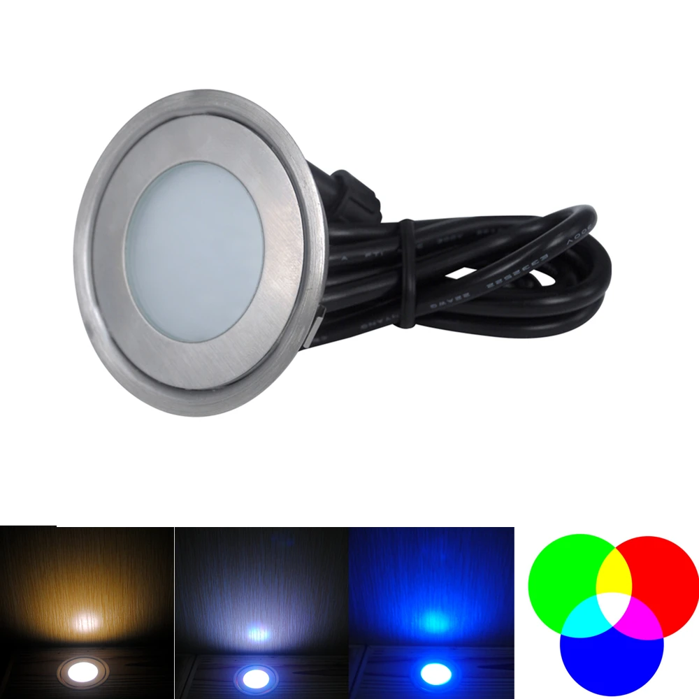 Нержавеющая сталь 0 5 W 12V утопленные светодиодные светильники SMD3350 LED IP67 подземный