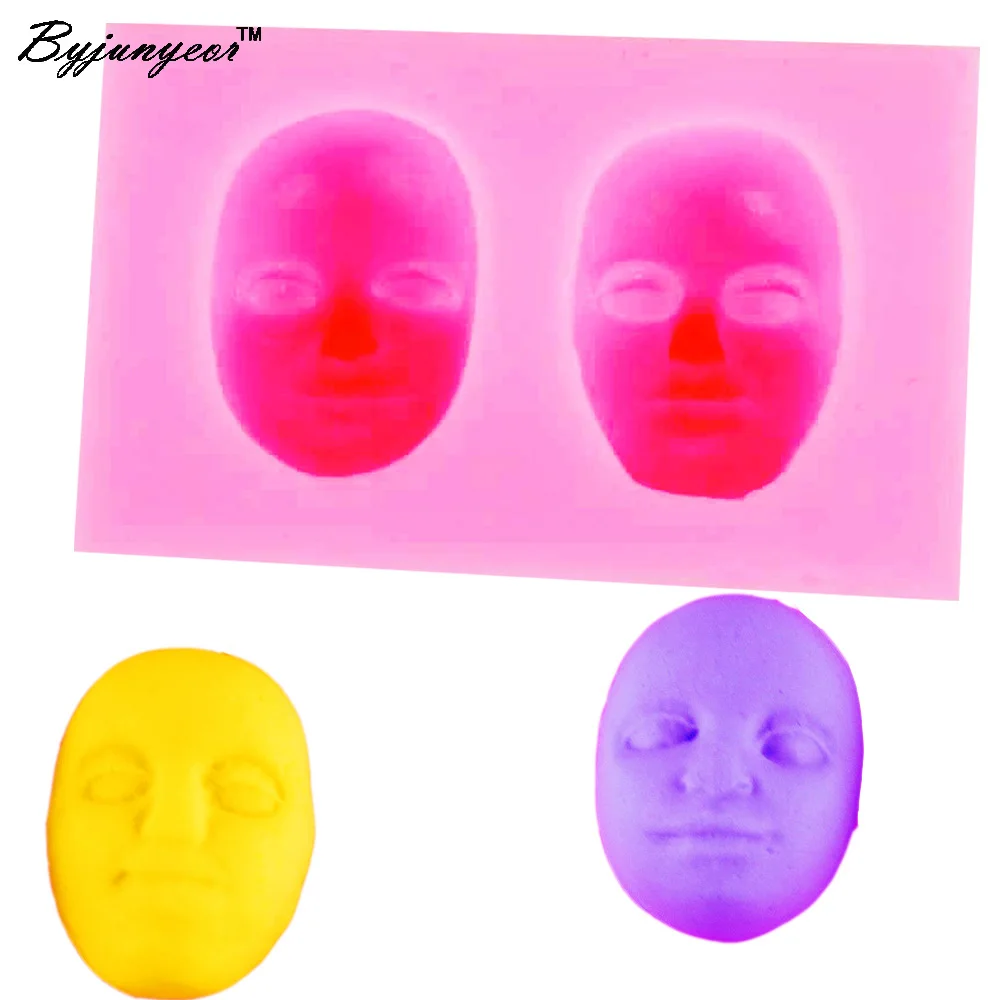 Byjunyeor M632 Halloween Mask Face Chocolate Candy Mold Non Stick
