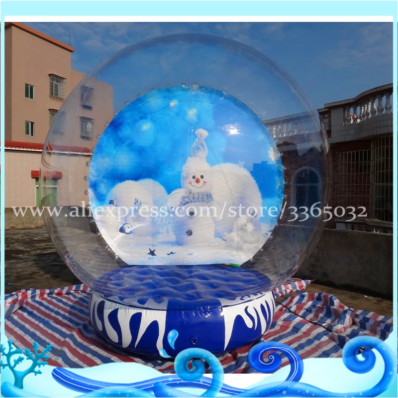 Christmas Outdoor Decorations Giant Snow Globe Bubble Tent, Inflatable