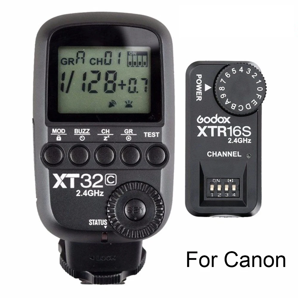 

Godox XT32C 2.4G Wireless 1/8000s High-speed sync Flash Trigger + XTR-16S for Canon / GODOX Ving V850/V860/V850II/V860II Flahses