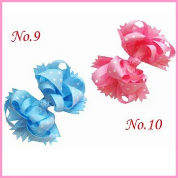 

hand customize hair accessories FREE SHIPPINGnew style 14PCS FASHION BLESSING Girl 4-4.5" Boutique Funky Hair Bow 92 Styles clip