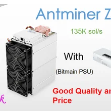 Bitmain Antminer Z11 135K Sol / s Zcash ZEC Equihash Asic Miner включает блок питания APW7 и блок питания