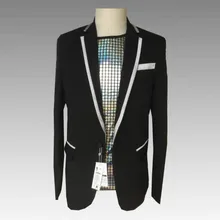 Европейский и американский стиль XL костюм куртка мужской черный повседневный костюм