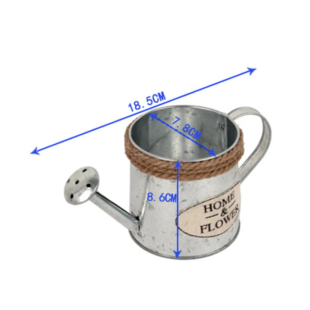 Винтажный металлический ручной полив Цветочная композиция домашний декор суккуленты цветочный горшок ведро ваза для цветов