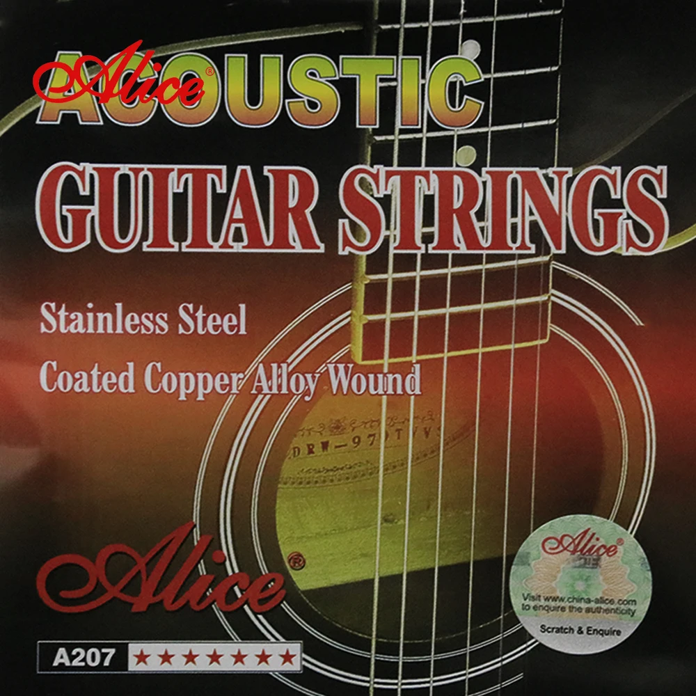 Alice A207 Acoustic Guitar Strings 011/012 inch Stainless Steel Coated