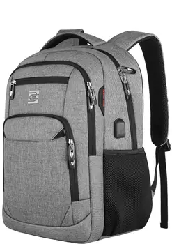 Laptop Backpack 15.6 Unisex Fits Inch Business Travel Anti Theft Slim Durable Backpack with USB Charging Port Water School Bag