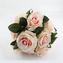 Inofinn светло-золотой и розовый невесты с цветами, романтические свадебные Красочные невесты букет, розовый синий и фиолетовый свадебный букет