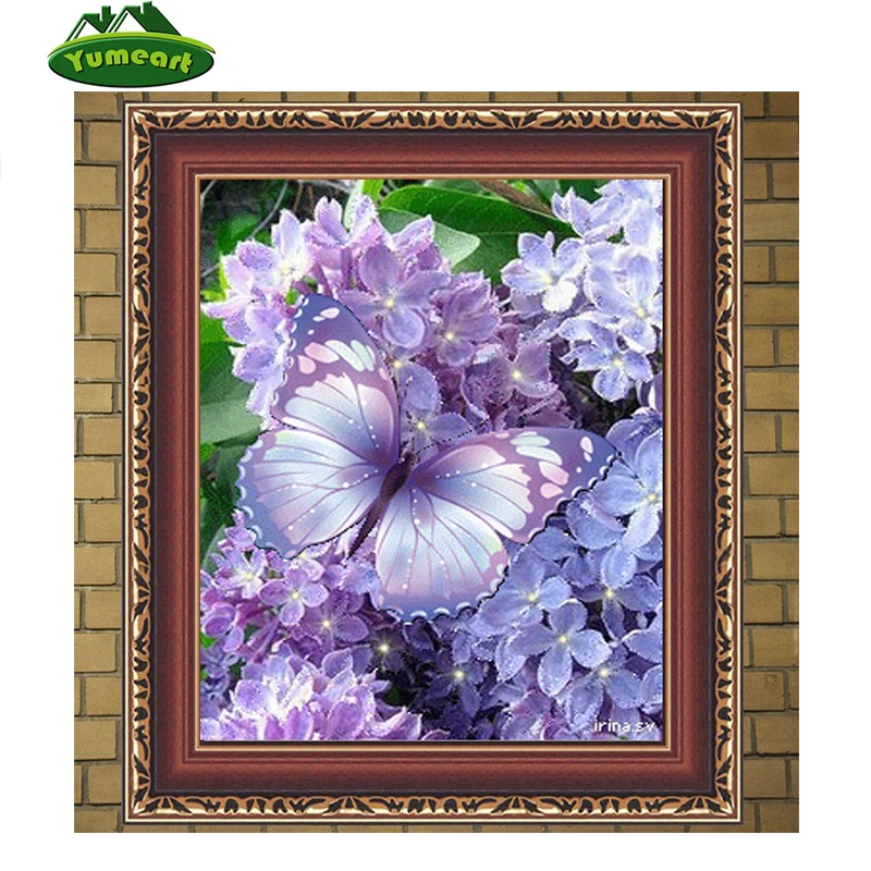 5D DIY Diamond Painting by Numbers Purple lavender Flower Cross Stitch Embroidery Rhinestones personal picture Photos | Дом и сад