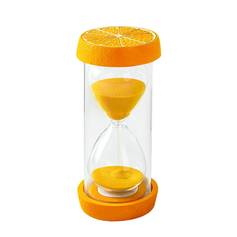 Красочные 15/30 минут фруктовый песок таймер часы песочные часы домашний офис настольные украшения Детские анти-осенние песочные часы - Цвет: A