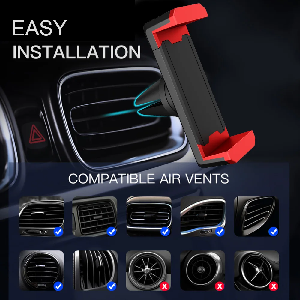 FLOVEME Universal Auto Handy Halter Für Handy Im Auto Air Vent Halterung Ständer Keine Magnetische